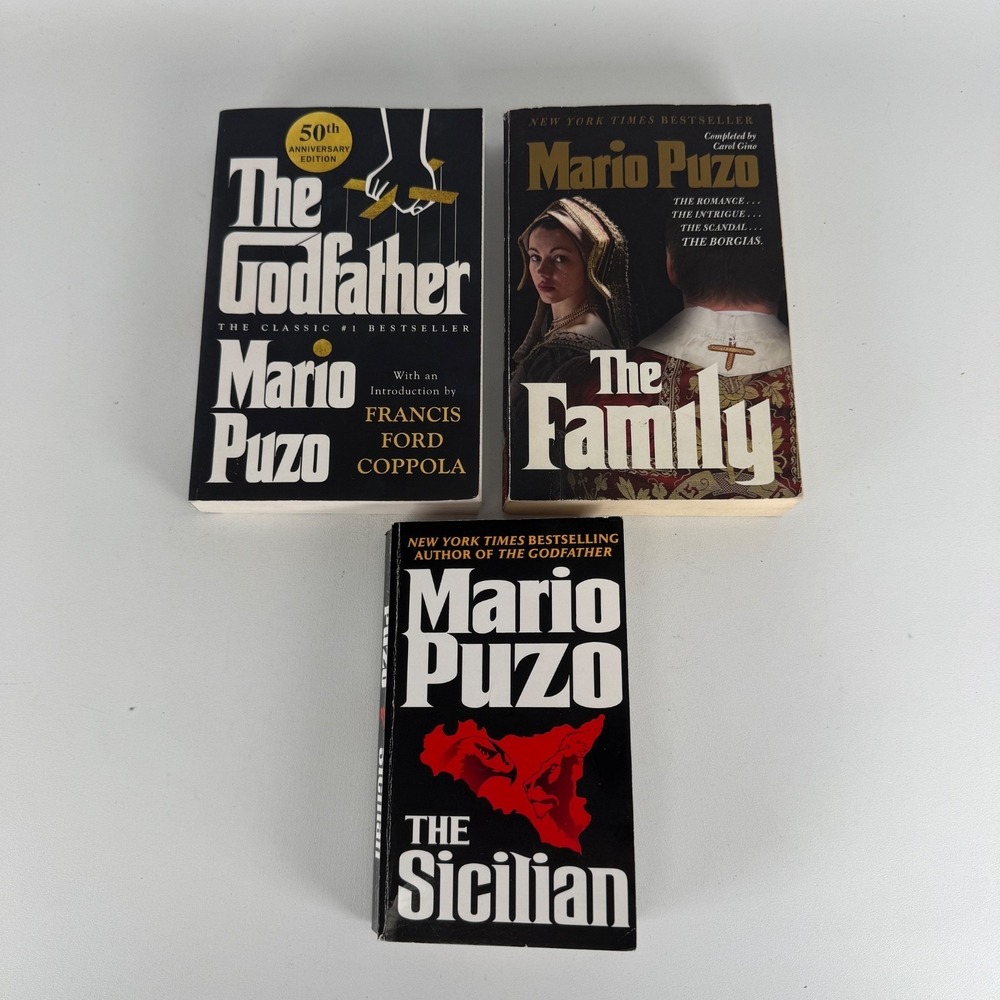 Mario Puzo Lot of 3 Paperback The Familly TheSicilian The‎ Godfather